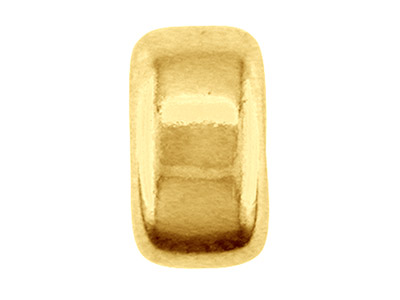 Leichtgewichtiger Flacher Perlenabstandhalter 2 Löcher 5 Mm, Gelbgold 9k - Standard Bild - 2