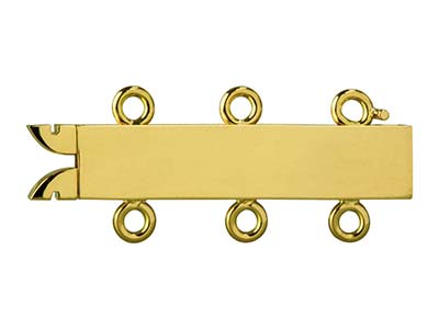 Rechteckiger, Glatter Verschluss 18 Mm, 3-reihig, 18k Gelbgold. Ref. 07116-3 Bis - Standard Bild - 2