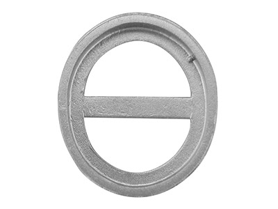 Ovale Fassung 8 X 6 Mm, Silber 925 - Standard Bild - 2