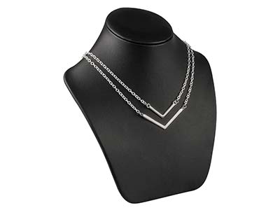 Chevron-zwischenstück 30 Mm, Silber925 - Standard Bild - 3