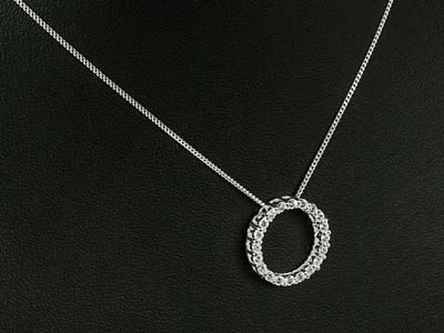 Lebenskreis 18 MM Mit Zirkonia, Silber 925 - Standard Bild - 3