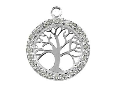 St Sil Tree Of Life Cz Channel Set 18mm