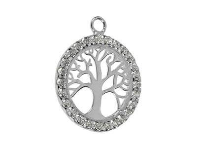 St Sil Tree Of Life Cz Channel Set 18mm - Standard Bild - 2