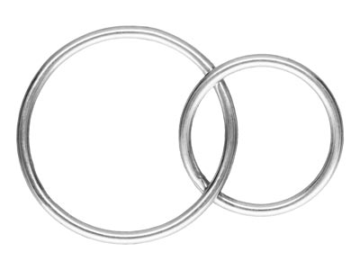 Verschlungene Ringe Aus Sterlingsilber, 16mm Und 12mm