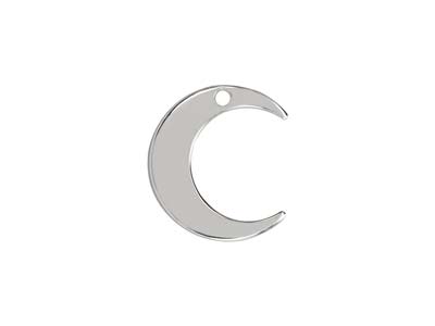 Rohling Halbmondanhänger 15 Mm, Silber 925