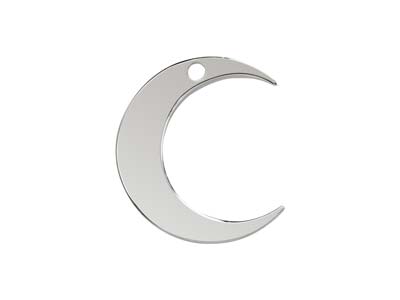 Rohling Halbmondanhänger 20 Mm, Silber 925