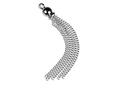 Pompon 5 Stränge Panzerkette 1 Mm, 35 Mm, Silber 925 - Standard Bild - 2