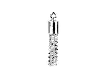 Pompon 8 Stränge Kugelkette 1 Mm, 17 Mm, Silber 925