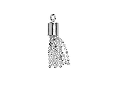 Pompon 8 Stränge Kugelkette 1 Mm, 17 Mm, Silber 925 - Standard Bild - 2