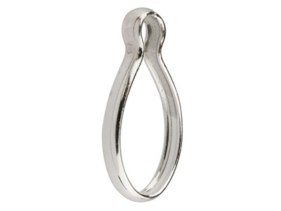 Anhänger Mit Geschlossener Fassung,ovale Form 6x4 Mm, 925er Silber, B Eutel Mit 5 Stück