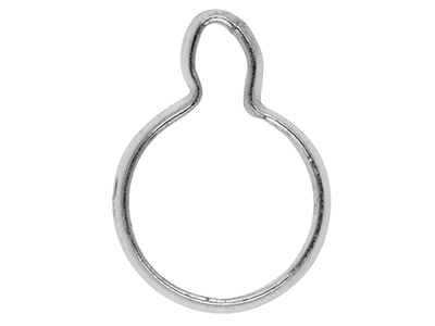 Anhänger Mit Geschlossener Runder Fassung 5mm, Silber 925, Beutel Mit 5 Stück - Standard Bild - 2
