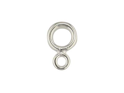 Doppelter Biegering Aus Sterlingsilber, 10er-pack, Kleiner Ring 2,6 Mm, Großer Ring 4,5 MM - Standard Bild - 1