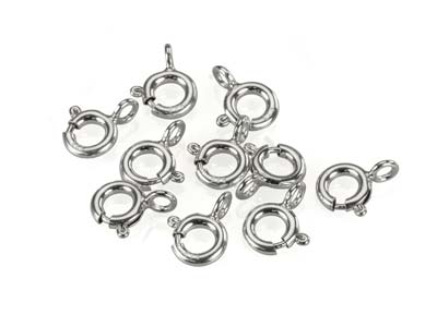 Federring 6 Mm, Geschweißter Ring, 925er Silber, Beutel Mit 10 Stück - Standard Bild - 2