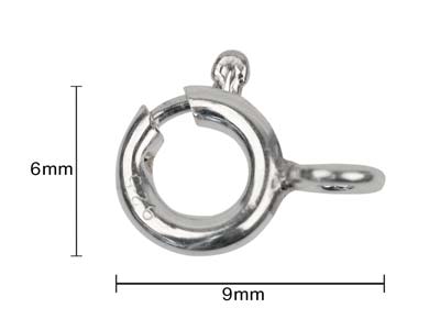 Federring 6 Mm, Geschweißter Ring, 925er Silber, Beutel Mit 10 Stück - Standard Bild - 3