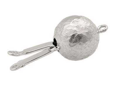 Kugelschließe Gehämmert 7 Mm, Graugold925 - Standard Bild - 3