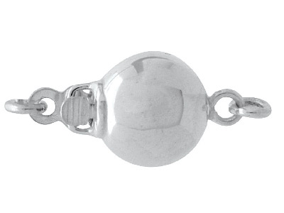 1-reihiger Verschluss, Elliptische Form 8mm, 925er Silber Poliert