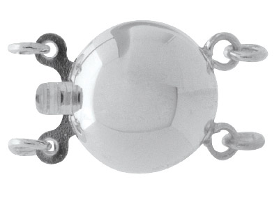 Zweireihige Schliee, Elliptische Form 10 Mm, 925er Silber Poliert