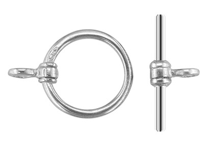 Fantasieschliee Mit 7 MM Ring Und 10 MM Steg, 925 Silber