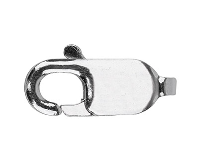 Flache Karabinerschliee Ohne Ring 7mm, 925 Silber