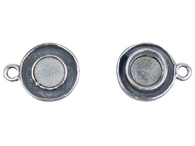 Magnetverschluss Rund 11 Mm, Silber925 - Standard Bild - 2