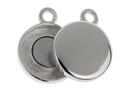 Magnetverschluss Rund 11 Mm, Silber925 - Standard Bild - 3
