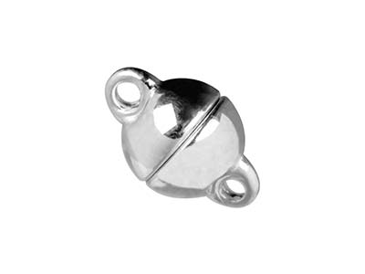 Magnetverschluss Kugel 6 MM Langer, Silber 925