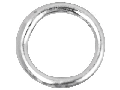 Biegeringe Aus Sterlingsilber, 6mm, Geschlossen, 10er-pack, Durchmesser 6 X 0,9 Mm, Runddraht