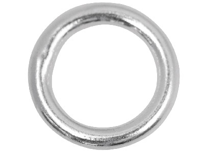 Biegeringe, Sterlingsilber, 8mm, Geschlossen, Durchmesser 1,2mm, Runddraht, 10er-pack