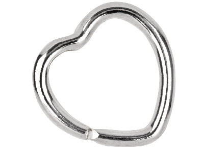 Schlüsselanhänger Herz 30 Mm, 925ersilber - Standard Bild - 2
