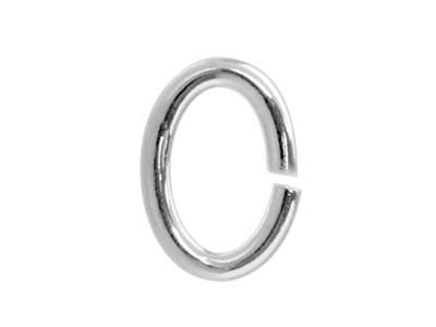 Biegering Aus Sterlingsilber, Oval, 7mm, 10er-pack