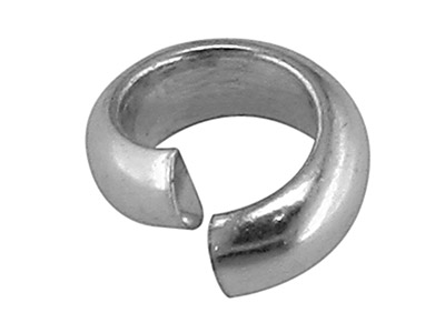 Halbschalen-draht Endring 5,50 Mm, 925er Sterlingsilber - Standard Bild - 1