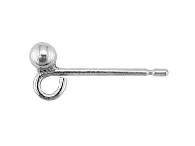Kugel- Und Ringstift 2,5 Mm, Silber925, Beutel Mit 3 Paaren - Standard Bild - 1