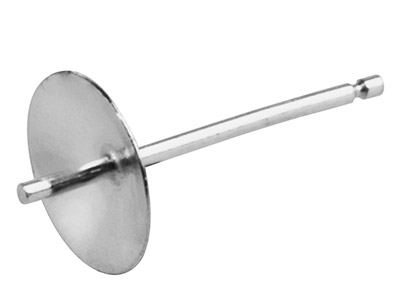 Stift Mit Kappe 5 Mm, Silber 925, Beutel Mit 5 Paaren - Standard Bild - 1
