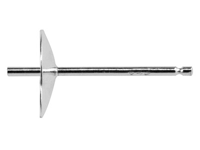 Stift Mit Kappe 6 Mm, Silber 925, Beutel Mit 5 Paaren - Standard Bild - 2
