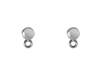 Stab-pastille 3 MM Mit Ring, Silber925, Pro Paar - Standard Bild - 2