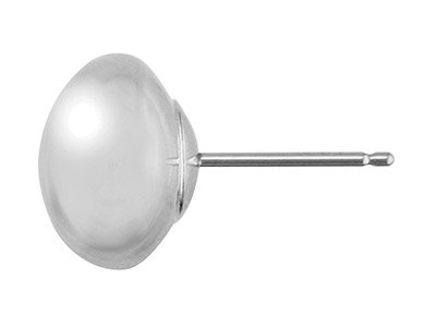 Ohrstecker-system 6 Mm, Silber 925,packung Mit 3 Paaren - Standard Bild - 1
