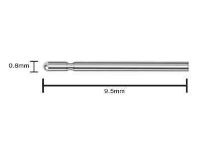 Stift Für Ohrstecker 9,5 X 0,8 Mm, 925er Silber, Packung Mit 10 Paaren - Standard Bild - 3