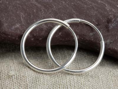 Creolen 16 Mm, 925er Silber, Pro Paar - Standard Bild - 7