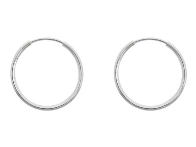 Kreolen 20 Mm, 925 Silber, Pro Paar
