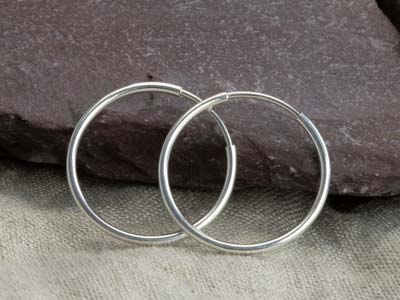 Kreolen 20 Mm, 925 Silber, Pro Paar - Standard Bild - 7