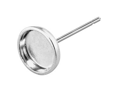 Ohrstecker, Rund, 6er-pack, 6mm, Zargenfassung, Sterlingsilber, 100  Recyceltes Silber