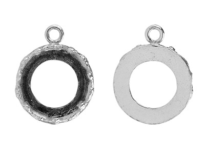 Filigraner Anhänger Für Cabochon Rund 14 Mm, Silber 925 - Standard Bild - 2