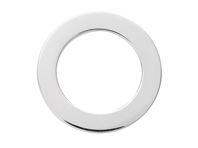 Flache Scheibe 25 Mm, Silber 925 Kaltverfestigt - Standard Bild - 1