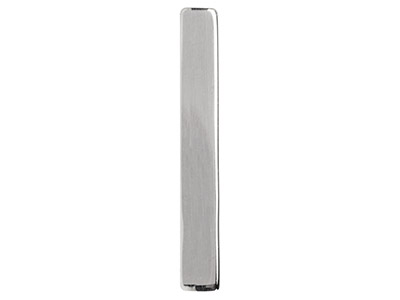 Rechteckiger Barren Mit Einem Loch,30x 4 Mm, Silber 925 - Standard Bild - 3