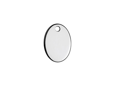 Rohling Ovaler Anhänger 12 X 8 Mm, 925er Sterlingsilber, Beutel Mit 5 Stück