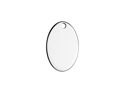 Schmuckrohling Ovaler Anhänger 15 X10 Mm, 925 Silber, Tüte Zu 3