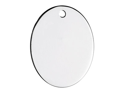 Rohling Ovaler Anhänger 25 X 20 Mm,925 Silber