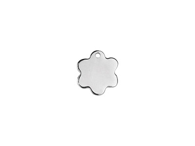 Rohling Anhänger Margerite 10 Mm, 925 Silber, 5er Pack