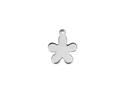 Schmuckrohling Blumenanhänger 10 Mm, 925 Silber, Tütchen Mit 5 Stück