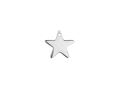 Rohling Stern-anhänger 10 Mm, 925 Silber, 5er Pack